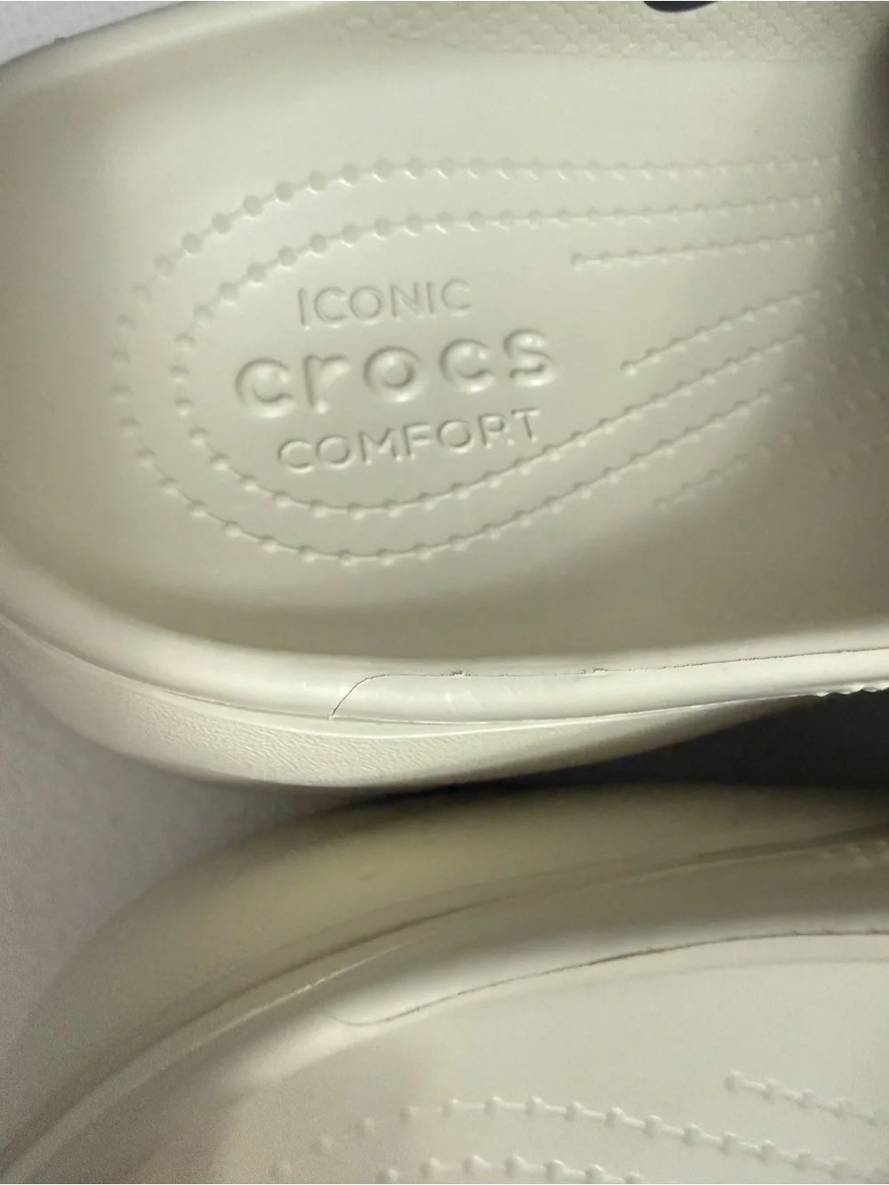 Crocs Classic Platform Clogs Bone Beige Pearl Shell Charms Women's Size 10